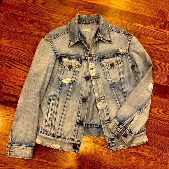 Able Jackets & Blazers - Able brand The Merly distressed denim jean jacket small boho